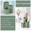 Saikvi Pencil Organizer Pen Holder for Desk Pens Cup Small Desk Organizer Cute Pen Holder for OfficeSchool and Home Gree