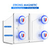 MaxGear Magnetic Dry Erase Marker Holder 2 Compartments Clear Acrylic Pen Marker Organizer with Strong Magnet for Whiteb