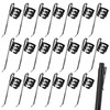 Mozeat Lens 20 Pieces Flashlight Clip Pen Clips Metal Pencil Loop Clip Space Pen Alloy Pen Clips Black Pocket Clip Porta