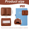Gosknor Brown Leather Pen Holder with Clip 77x61cm3x24in Double Hole Practical Pen Organizer Journal Planner Pencil Hold