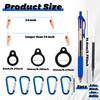 Lewtemi 5 Sets 24 Inch Pen Leash for Clipboard Lanyard Holder Pen Silicone Ring Buckle for Office SuppliesBlue Classic S