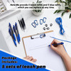 Lewtemi 5 Sets 24 Inch Pen Leash for Clipboard Lanyard Holder Pen Silicone Ring Buckle for Office SuppliesBlue Classic S