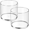 MaxGear Acrylic Pen Holder 2Pack Clear Round Makeup Brush Holder Pencil Cup Versatile Cylinder Container Organizer for D