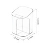 Newkita Acrylic Clear 3 Slots Pencil Pen Holder for Desk Desktop Makeup Brush Storage Organizer Pen Cup Stand for Office