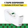 Scotch Tape Dispenser White Great for School or Office and Includes 1 Roll of Scotch Magic Tape 34 in x 350 in ABS Mater