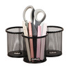 Mind Reader Pen and Accessories Holder Desktop Organizer Office Metal Mesh 35L x 35W x 375H Set of 3 Black
