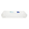 BAZIC Products Plastic Pencil Case Ruler Length Large Utility Storage Box Multi Purpose Organizer Supply Holder Clear Bo