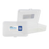 BAZIC PRODUCTS Plastic Pencil Case Multi Purpose Organizer Supply Holder Clear Box Design Durable Plastic Storage for Sc