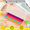 Fainne 24 Pcs Plastic Pencil Case Bulk Pencil Boxes Plastic Stationery Case Frosted Pen Box Pen Holder with Hinged Lid S