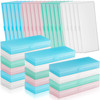 Fainne 80 Pieces Plastic Pencil Boxes Pencil Case Bulk Frosted Clear Multi Colored Pens Holder Stackable Container with