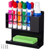 Banafich Black Magnetic Dry Erase Marker Holder for Whiteboard Acrylic Magnet Pen Holder Wall Mount Black Magnetic Penci