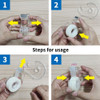 Small Tape Dispenser Desk Portable Adhesive Roll Holder Transparent on Refillable Hand Dispenser for Adhesive Tape Offic