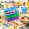 Nuozme Plastic Translucent Pencil BoxPencil Cases with SnapTight Lid for Pens Pencils School SuppliesOffice Supplies 1 P