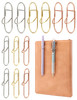 GAUENEEN 12 Pcs Metal Pen Clips Colorful Pen Holder Clips for Notebook Journal and Book Paper Clips Bookmarks for Studen