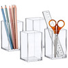 Amazing Abby Penelope 4Pack Pen Holder Acrylic Pen Holder Clear Plastic Organizer for Office Supplies Perfect Office Des