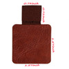 Mini Skater 3 Pcs Selfadhesive Leather Pencil Elastic Loop Square PU Leather Pen Clip Pen Holder for Notebooks Journals