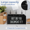 SNNDER But Did You Document It Pen Holder for Desk Human Resources Hr Office Decor Wooden Pen Pencil Holder Organizer fo