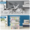 BiuLeon 4 Pack Extra Large Pencil Box Plastic Pencil Case Organizer Clear Crayon Box Marker Organizer Stackable Craft Or