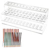 Acrylic Pen Holder 48Slots Pen Display Stand 2 Tier Pencil Display Desk Stand Clear Eyebrow Pen Stand Makeup Brush Rack