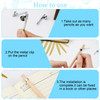 Styquenzer 20Pcs Metal Pencil Clips Slide on Pencil Pocket Slide on Pencil Holder Portable Pen Holder Clips for Clipboar