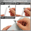 Zonon Metal Pencil Clips Slide on Pencil Pocket Epoxy Pen Clips Snap In Ink Pen Holder Hangable Portable for Pocket Offi