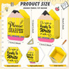 DoubleFill 2 Pcs Pencil Shaped Holder Sharp Dull Holder Wooden Dispenser Pencil Storage for Back to School Teachers Clas