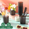 Sherr 50 Pack Black Pen Holders for Desk Pen Cups Bulk Pencil Organizer Makeup Brush Holder Matte Pencil Cups Ins Style