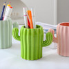 YOSCO Ceramic Pen Holder Cactus Pencil Holder Cute Pens Cup Pot for Desk Office Fun Decor Desk Organizer Makeup Brush Ho