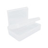 Ykimok Large Capacity Clear Pencil Box DoubleLayer Plastic Organizer with Stackable Design Supply Box for Office Student