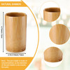 Zhehao 6 Pcs Bamboo Pen Holder Solid Wood Desk Pen Pencil Holder Stand Wooden Pencil Organizer for Desk Multi Purpose Us