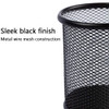 Ameceres 4 Packs Wire Mesh Pencil Holder Metal Pen Cup Desk Pen Organizer Case Pencil Jar Black for Office Home Silver