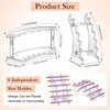 Lincia 10 Pack Pen Display Stand 6 Slots Plastic Pen Holder Display Eyebrow Makeup Brush Rack Organizer for School Offic