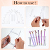 Lincia 10 Pack Pen Display Stand 6 Slots Plastic Pen Holder Display Eyebrow Makeup Brush Rack Organizer for School Offic