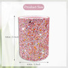 BIKCZEWIN PU Glitter Pink Pen Holder for Desk Cute Bling Office Accessories for Women Girls Luxury Makeup Brush Holder O