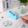 AmazingSpark 12 Pack Desktop Tape Dispenser Bulk with 12 Rolls of Transparent Tape Office Desk Accessories Weighted Non