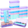 AmazingSpark 25 Pack Operation Christmas Items Bulk Double Layer Plastic Pencil Boxes Translucent Hard Pencil Case with