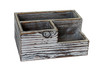 Cregugua Rustic Wood Pen and Pencil Holder Decorative Stationary Wooden Organizer OfficeHome 55X79X35 in