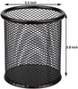 Nicunom 12 Pack Metal Pen Holder Wire Mesh Pen Cup Pencil Holder Pencil Cup for Desk Office Pen Organizer Black
