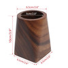 Wooden Pencil Holder Walnut Wood Pen Cup Desk Accessories 4 Inch Organizer Caddy Stand Vintage Rustic Box for Desktop Me