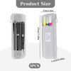 Tucnoeu Pen Holder for Notebook Small Pen Holder with Zipper and Adjustable Elastic Band Slim Grey Pencil Case Journal P
