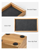 HULISEN Wooden Desk Organizer Tray with Pen Holder NonSlip Desk Tray and Pencil Holder Set with Felt Lined Desktop Acces