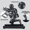 Spakon Knight Pen Holder with 2 Pens Resin Desk Organizers and Accessories Funny Executive Pen Stand Fancy Cool Office G