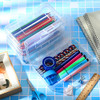 Fainne 24 Pack Pencil Boxes for School Clear Plastic Pencil Case Large Plastic Crayon Box Bulk Stackable Classroom Stati