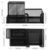 Comix Mesh Pen Pencil Holder Desk Organizer 3 Compartment Wire Desktop Pen Pencil Cup Caddy Office Supplies Desk Accesso