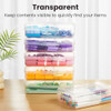 Sooez Plastic Pencil Case Box 6 Pack Large Crayon Maker Pen Organizer Plastic Containers with Snap Lids Stackable Craft