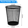 AZUREAL Pencil Holder 2 Pack Black Mesh Desk Pen Holders Premium Metal Pen Cup Holder for Desk Office Home School