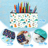 Colarr 6 Pieces Dinosaur Pencil Pouch for Boys Girls Cute Canvas Pencil Case for Teens Cosmetic Bags for Stationery Offi