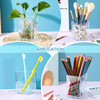 Crtiin 20 Pieces Acrylic Pencil Holder Makeup Brush Holder Pen for Desk Pencil Cup Acrylic Desk Accessories Desktop Stat