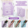 AmazingSpark 12 Pcs Pastel Magnetic Pencil Holder Mesh Stainless Steel Pen Basket Metal Pencil Locker Organizer Accessor