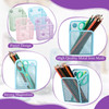 AmazingSpark 12 Pcs Pastel Magnetic Pencil Holder Mesh Stainless Steel Pen Basket Metal Pencil Locker Organizer Accessor